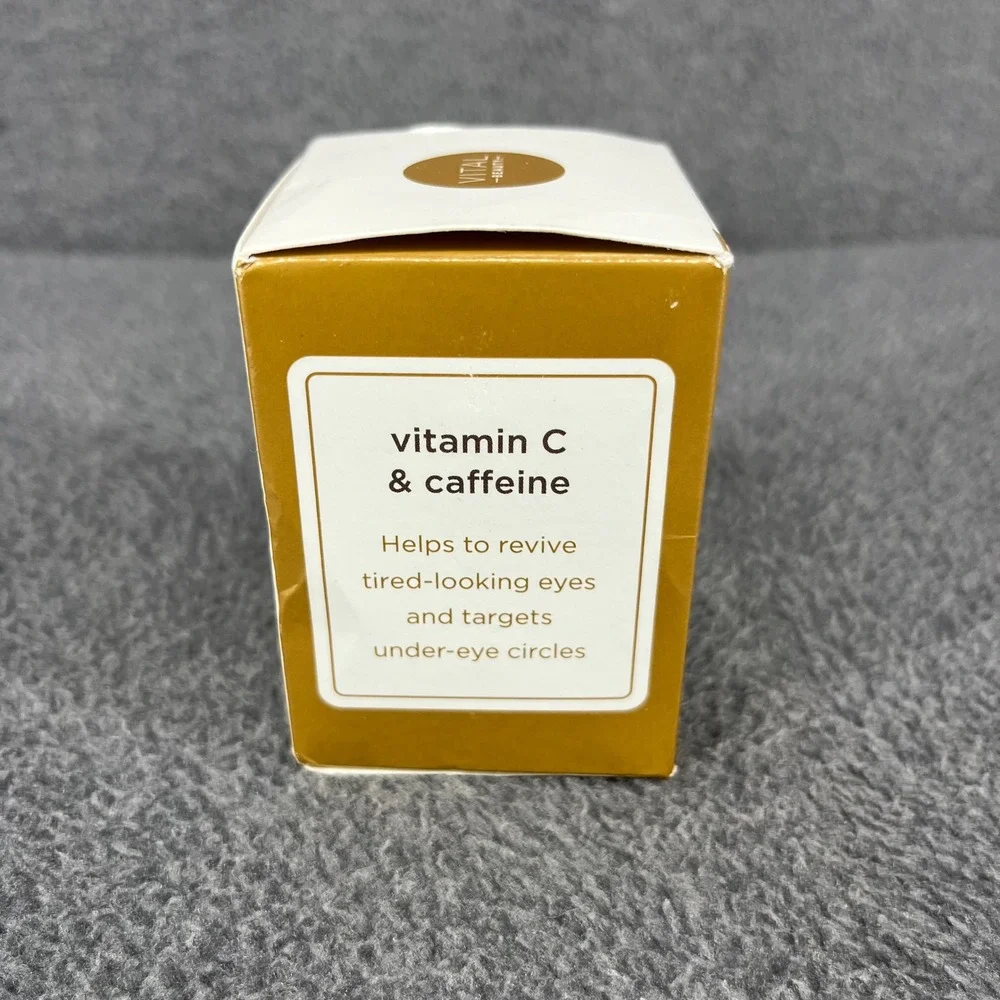 Vital Beauty Brightening Eye Cream Vitamin C Caffeine Power Glow Skincare 1 oz